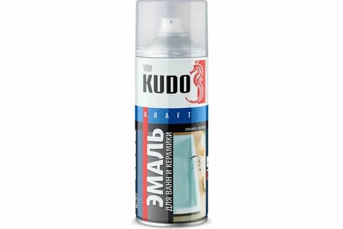Аэрозоль KUDO акрил satin для ванн белая №1301 520мл