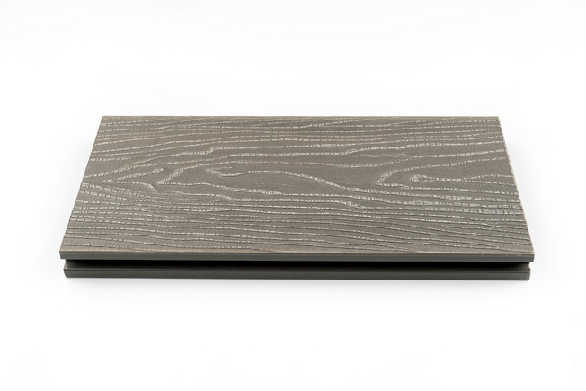 Террасная доска MEGADECK (3D+широкая полоска) 24*150*4000мм Серый