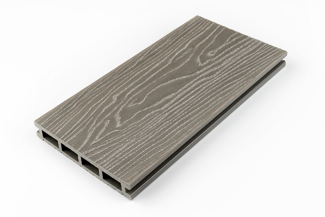 Террасная доска MEGADECK (3D+широкая полоска) 24*150*4000мм Серый