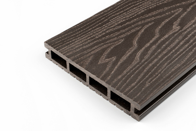 Террасная доска MEGADECK (3D+широкая полоска) 24*150*6000мм Венге
