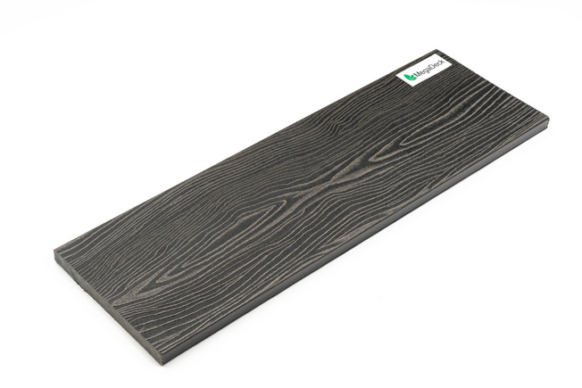 Заборная доска MEGADECK (3D) брашированное дерево 12*130*4000мм Графит