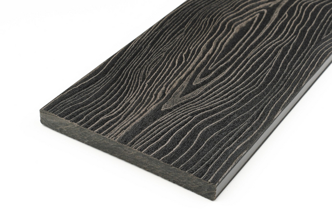 Заборная доска MEGADECK (3D) брашированное дерево 12*130*4000мм Графит