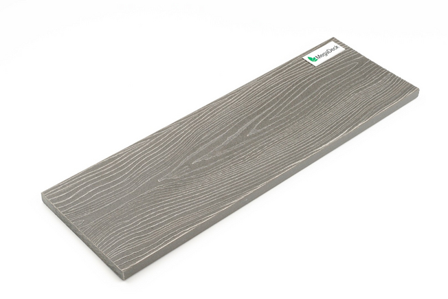 Заборная доска MEGADECK (3D) брашированное дерево 12*130*4000мм Серый