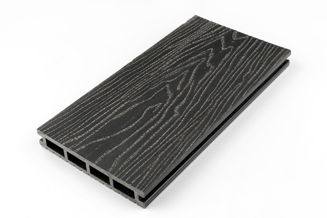 Террасная доска MEGADECK (3D+широкая полоска) 24*150*6000мм Графит