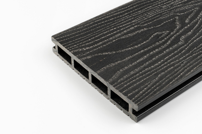 Террасная доска MEGADECK (3D+широкая полоска) 24*150*6000мм Графит