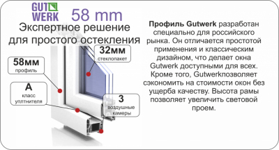 Металлопластиковые окна GreenTech 58
