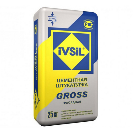 Штукатурка IVSIL GROSS фасад. 25кг  (48шт)