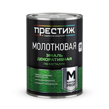 Серебристо-зелёная Эмаль ПРЕСТИЖ с молотковым эффектом 0,8кг