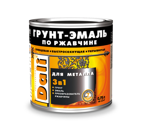 ДАЛИ белая 0,75л. по ржавчине RAL9010