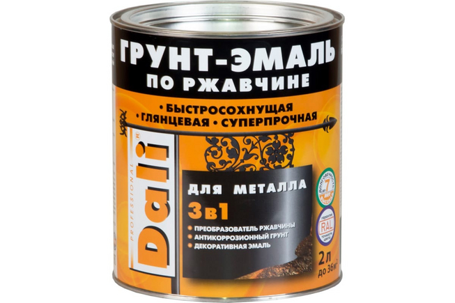 ДАЛИ серая 2л. по ржавчине  RAL7004