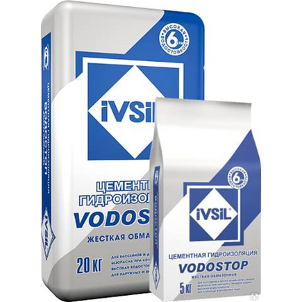 Гидроизоляц. смесь IVSIL (VODOSTOP) 20кг (64шт)